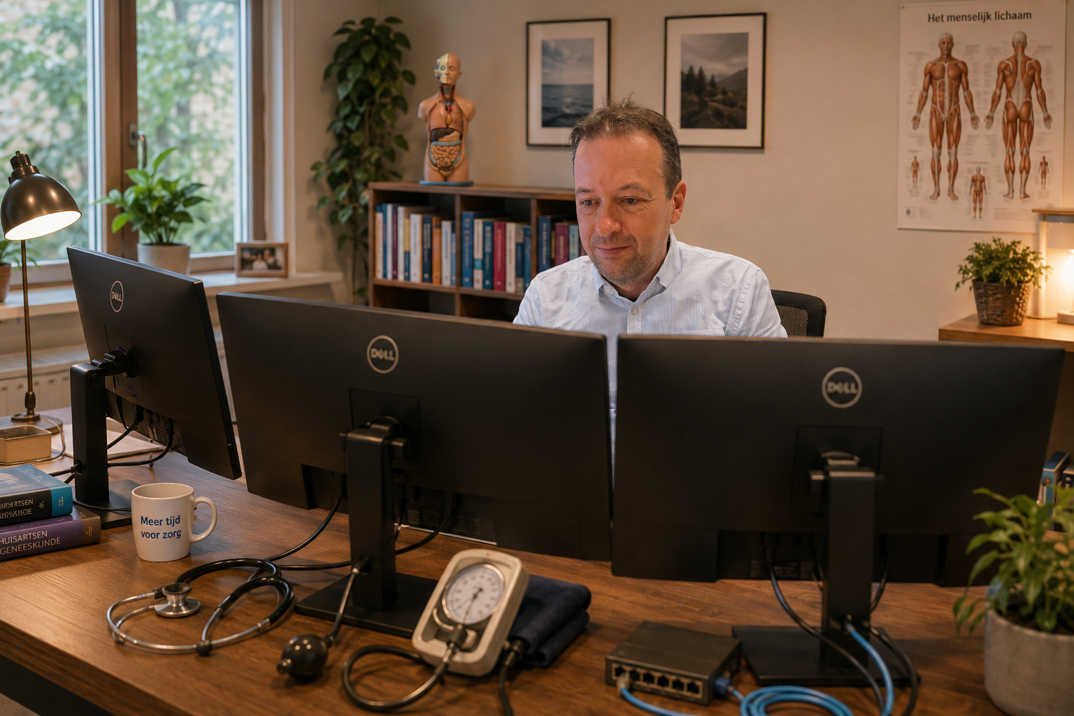 Huisarts aan het werk